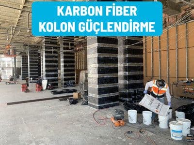 Karbon fiber ile kolon güçlendirme uygulaması